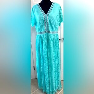 NWT Terquoise Lace Maxi 👗 Dress
